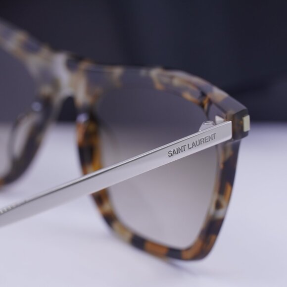 Saint Laurent SL511 004 Square Sunglasses - Havana/Brown Gradient - Picture 6 of 10